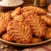 Rustic Golden Thekua Cookie Platter Traditional Bihari Thekua
