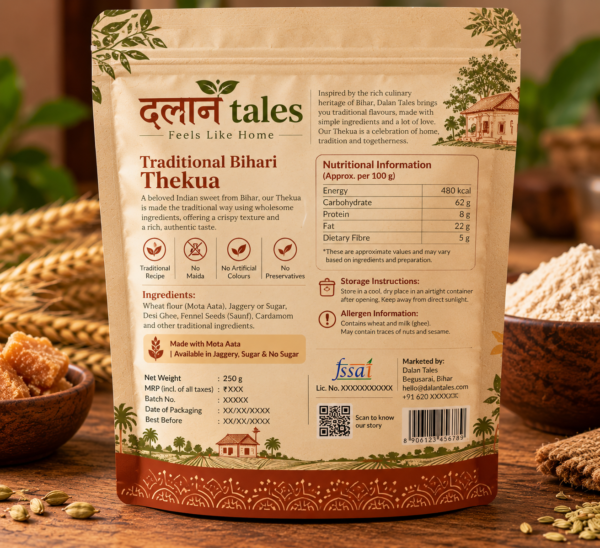 Traditional Bihari Thekua Packaging Traditional Bihari Thekua