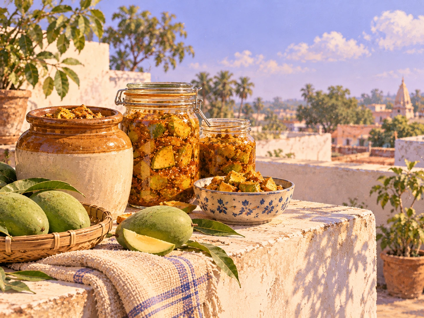 Aam ka achar, and a summer on the roof